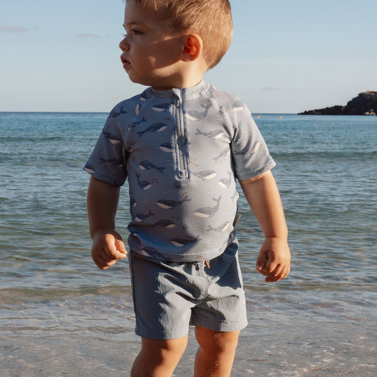 LITTLE DUTCH. Μπλουζάκι κοντομάνικο με προστασία UV Ocean Splash