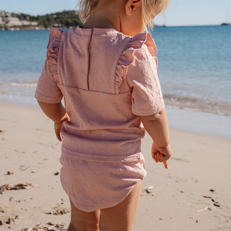 LITTLE DUTCH. Μπλουζάκι κοντομάνικο με προστασία UV Dreamy Pink Rose