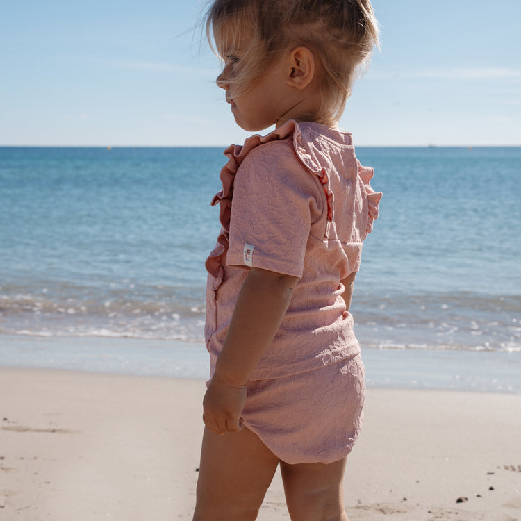 LITTLE DUTCH. Μπλουζάκι κοντομάνικο με προστασία UV Dreamy Pink Rose