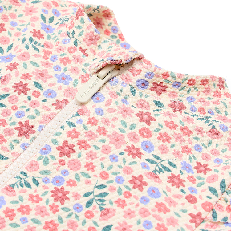 LITTLE DUTCH. Short Sleeve Swim Shirt Dreamy Flowerfield