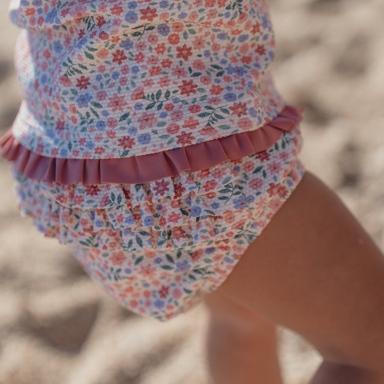 LITTLE DUTCH. Short Sleeve Swim Shirt Dreamy Flowerfield
