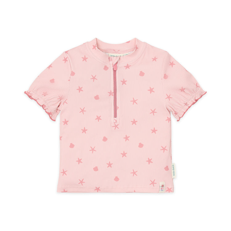 LITTLE DUTCH. Short Sleeve Swim Shirt Dreamy Seashells