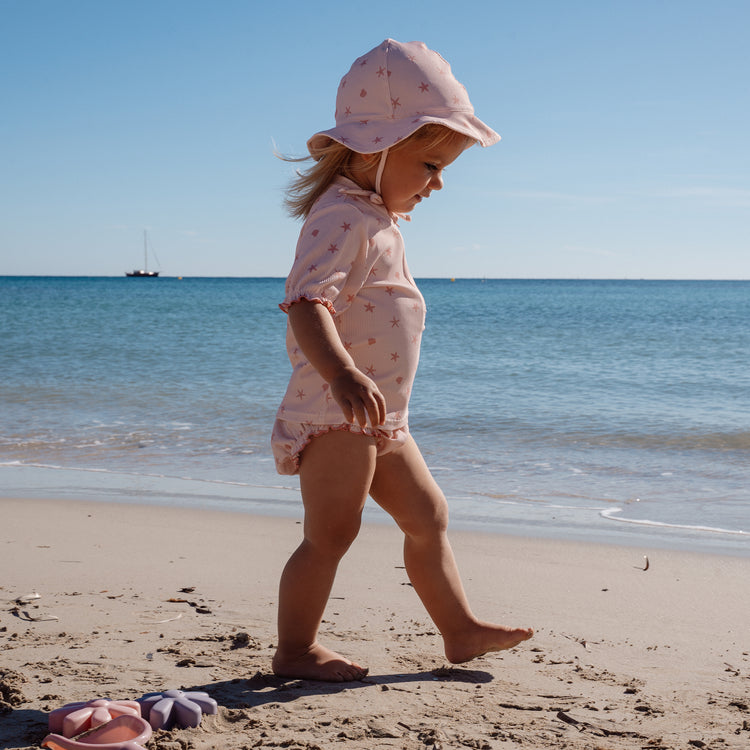LITTLE DUTCH. Short Sleeve Swim Shirt Dreamy Seashells