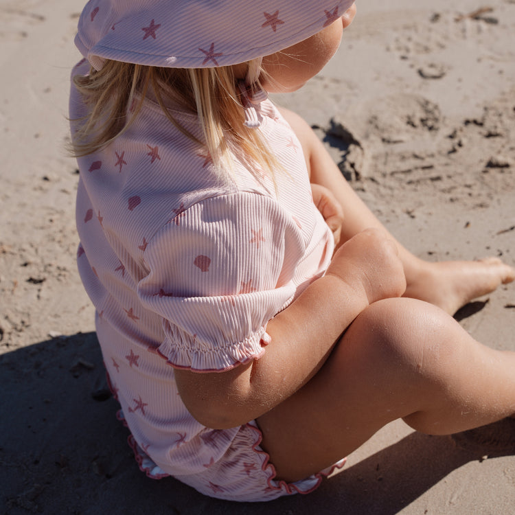 LITTLE DUTCH. Short Sleeve Swim Shirt Dreamy Seashells