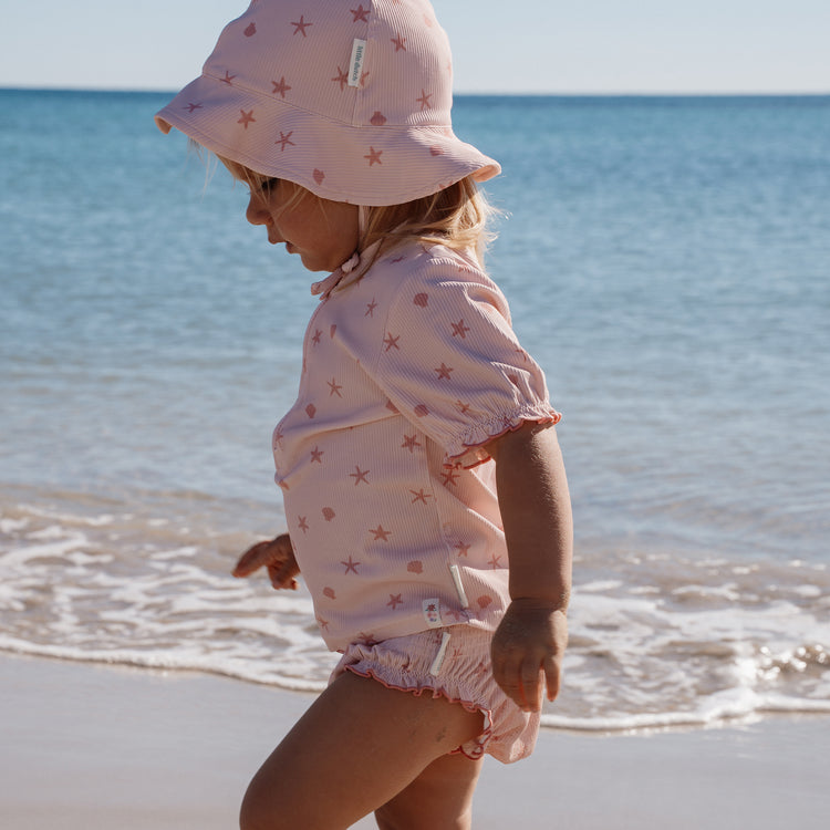 LITTLE DUTCH. Short Sleeve Swim Shirt Dreamy Seashells