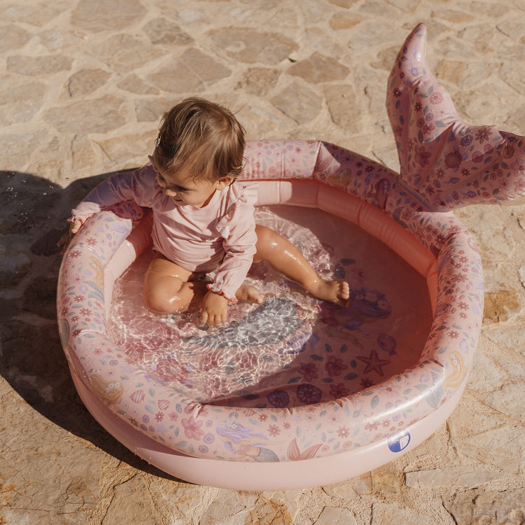 LITTLE DUTCH. Ολόσωμο μακρυμάνικο μαγιό με βολάν Dreamy Seashells