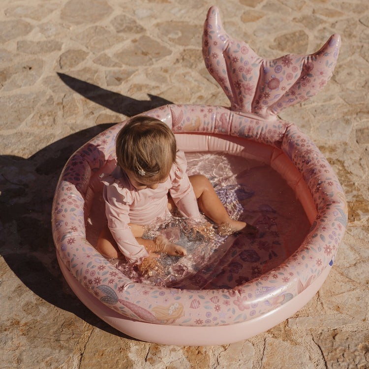 LITTLE DUTCH. Ολόσωμο μακρυμάνικο μαγιό με βολάν Dreamy Seashells