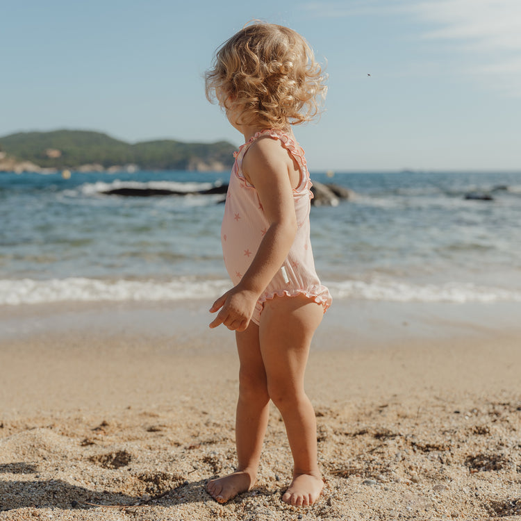 LITTLE DUTCH. Ολόσωμο μαγιό με βολάν Dreamy Seashells