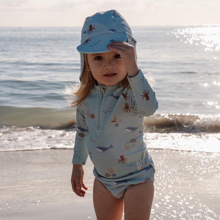 LITTLE DUTCH. Παιδικό καπέλο ήλιου Ocean Friends