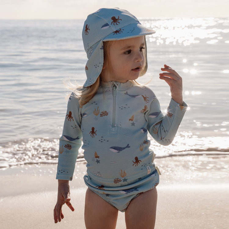 LITTLE DUTCH. Παιδικό καπέλο ήλιου Ocean Friends