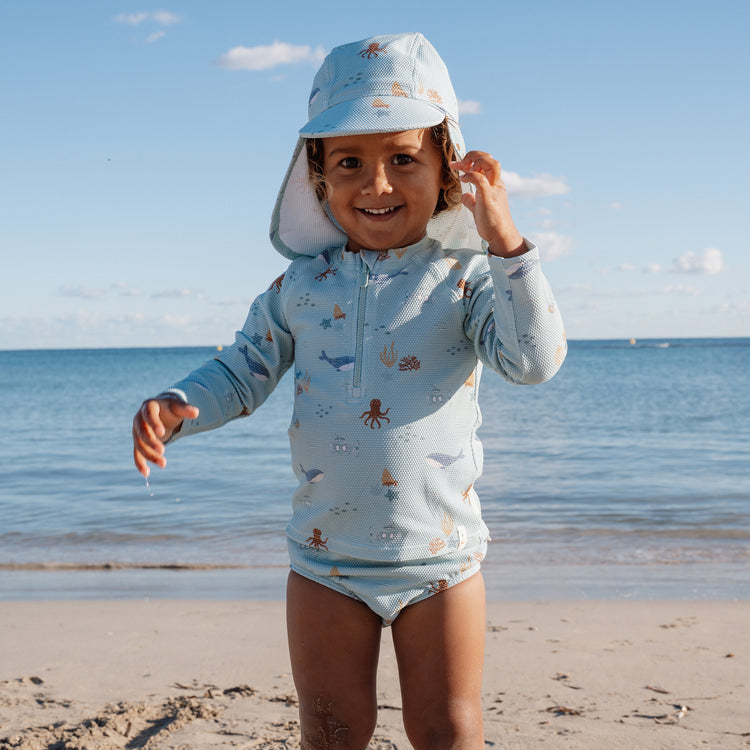 LITTLE DUTCH. Παιδικό καπέλο ήλιου Ocean Friends