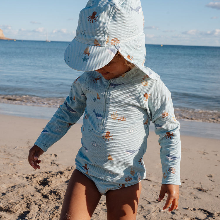 LITTLE DUTCH. Παιδικό καπέλο ήλιου Ocean Friends