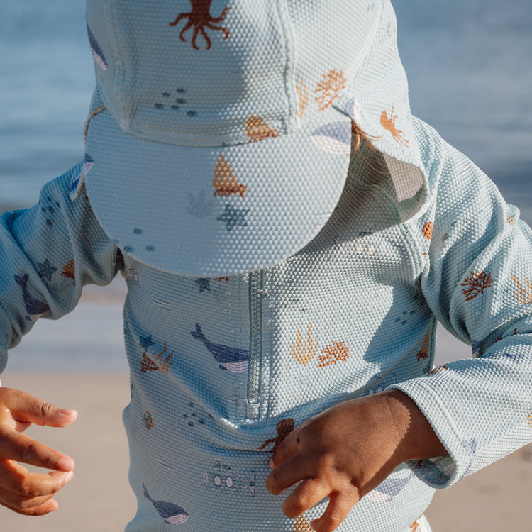 LITTLE DUTCH. Παιδικό καπέλο ήλιου Ocean Friends