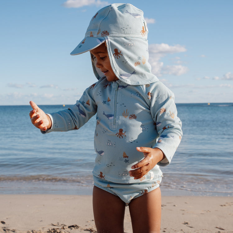 LITTLE DUTCH. Παιδικό καπέλο ήλιου Ocean Friends