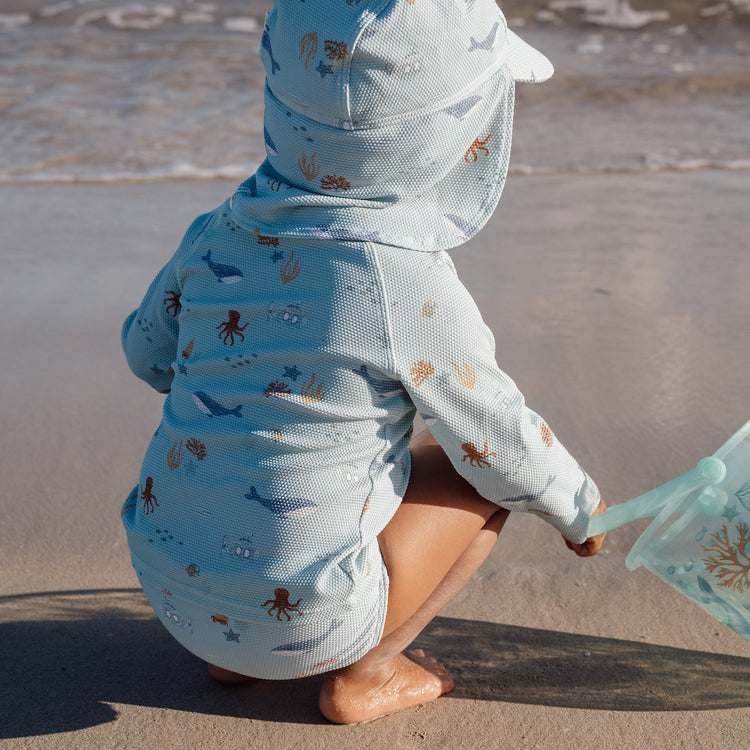 LITTLE DUTCH. Παιδικό καπέλο ήλιου Ocean Friends