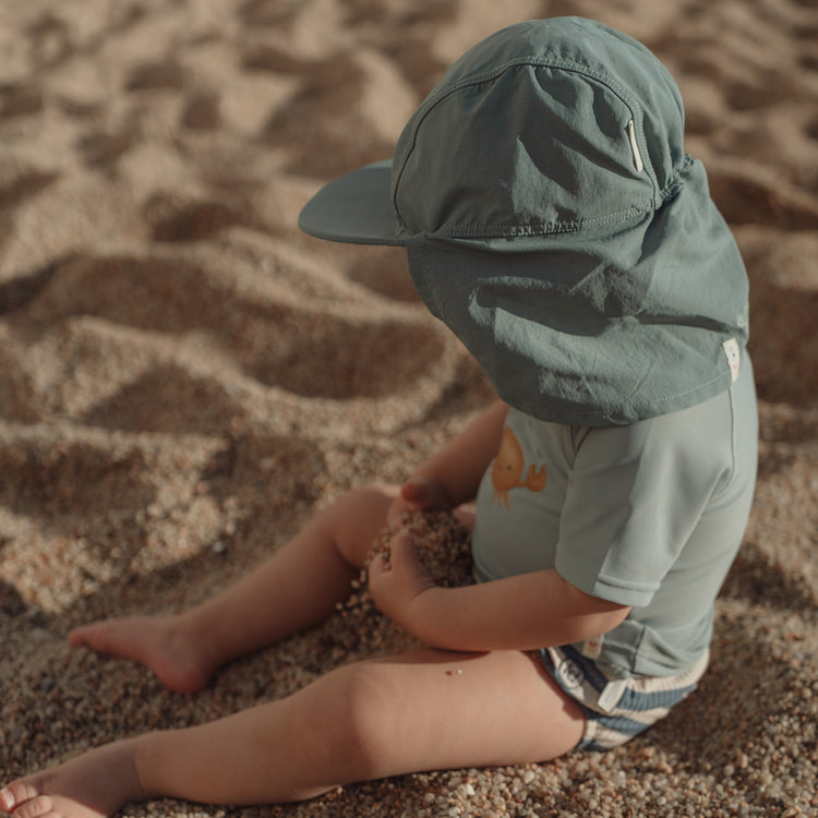 LITTLE DUTCH. Παιδικό καπέλο ήλιου Ocean Green