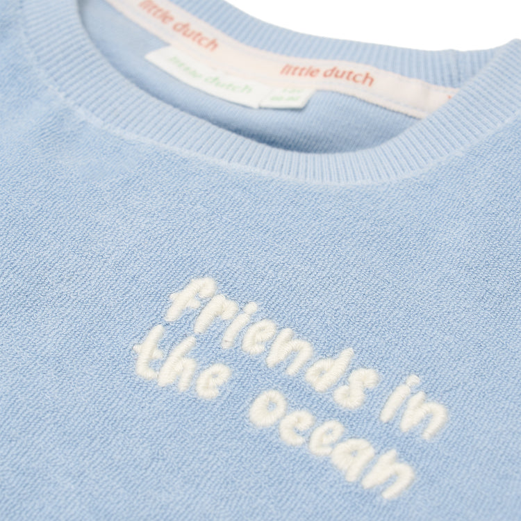 LITTLE DUTCH. Short Sleeve Shirt and Shorts Ocean World Blue