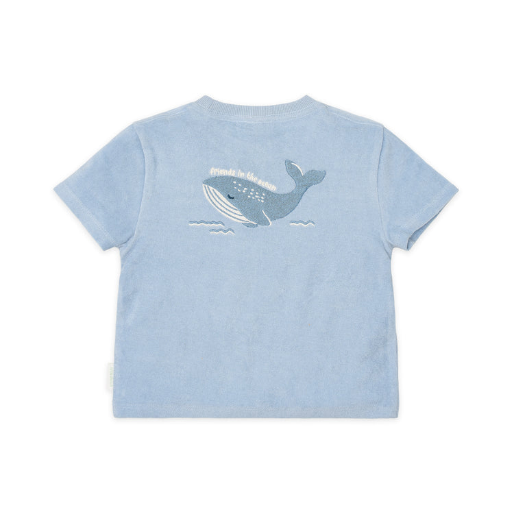 LITTLE DUTCH. Short Sleeve Shirt and Shorts Ocean World Blue