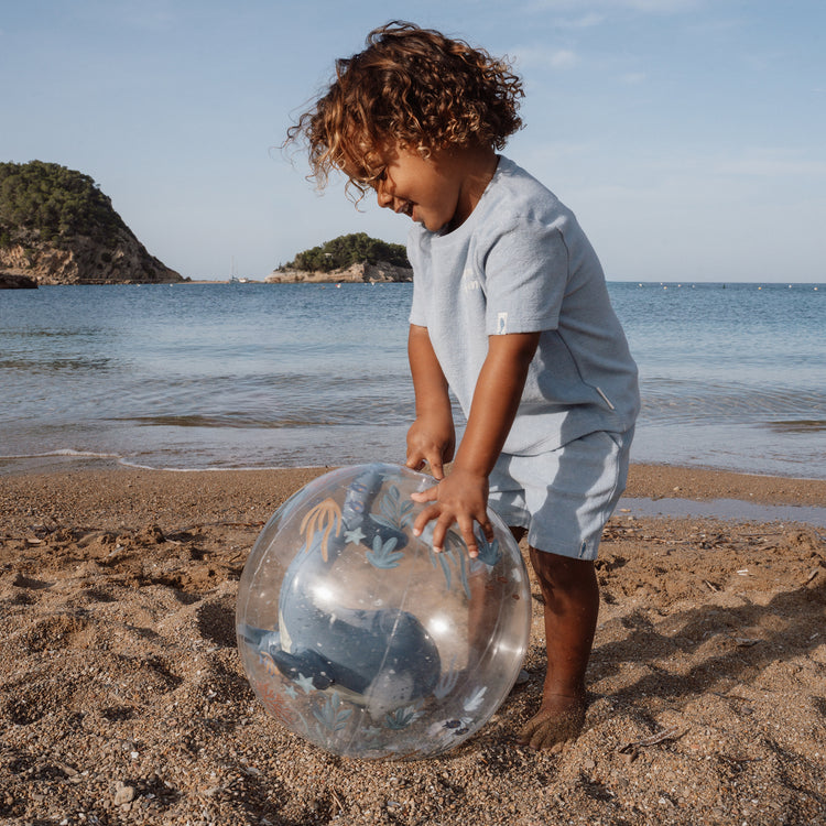 LITTLE DUTCH. Short Sleeve Shirt and Shorts Ocean World Blue