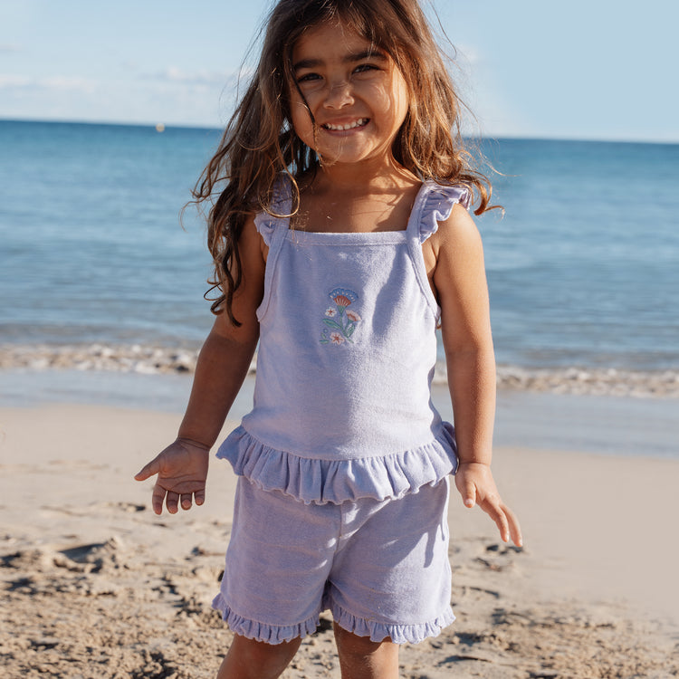 LITTLE DUTCH. Top and Shorts Dreamy Purple