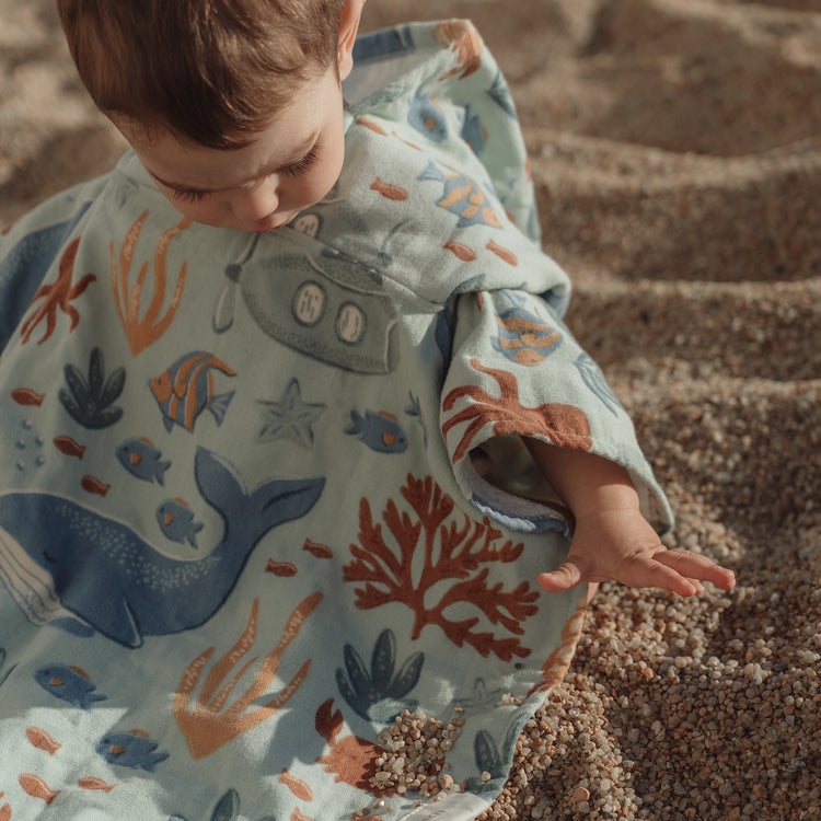 LITTLE DUTCH. Παιδικό πόντσο Ocean World Multicolour - One size