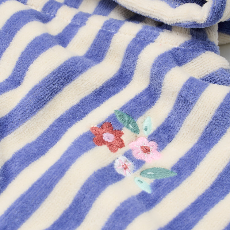 LITTLE DUTCH. Παιδικό πόντσο Dreamy Purple Stripe - One size