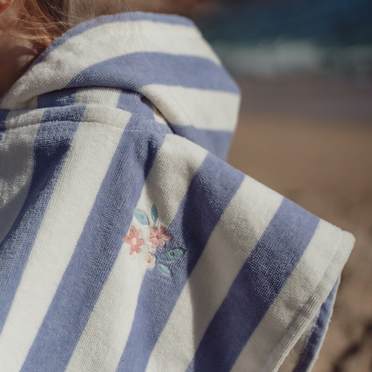 LITTLE DUTCH. Παιδικό πόντσο Dreamy Purple Stripe - One size