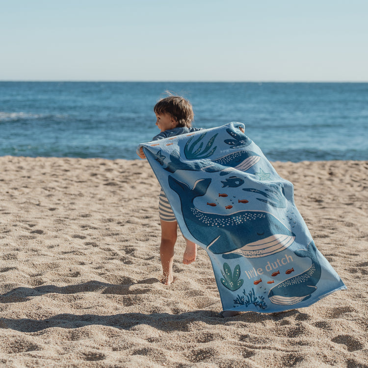 LITTLE DUTCH. Πετσέτα θαλάσσης Ocean World Blue - 60x120