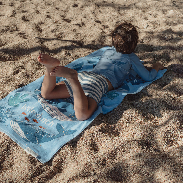 LITTLE DUTCH. Πετσέτα θαλάσσης Ocean World Blue - 60x120
