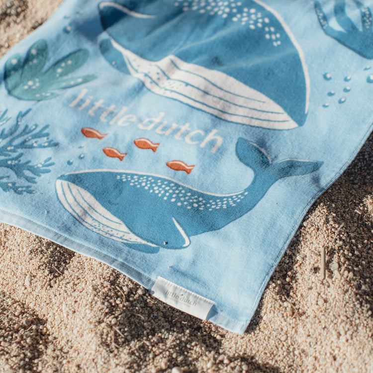 LITTLE DUTCH. Πετσέτα θαλάσσης Ocean World Blue - 60x120