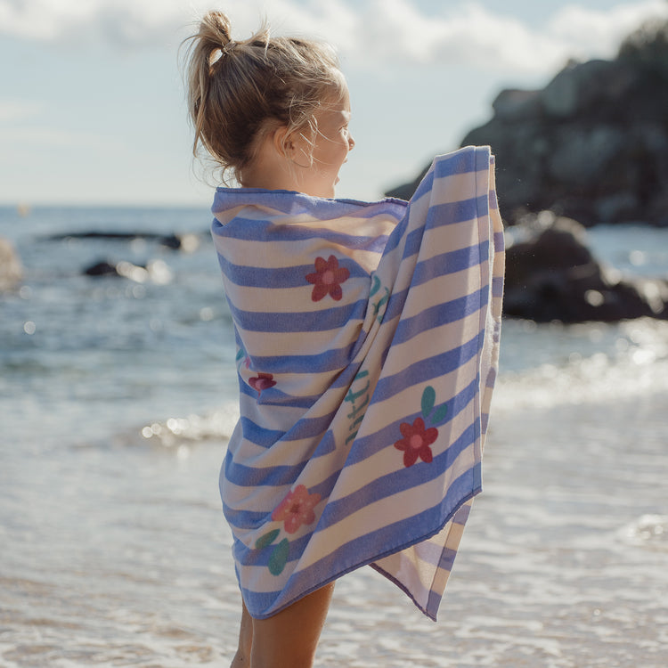 LITTLE DUTCH. Beach Towel Dreamy Purple Stripe - 60x120