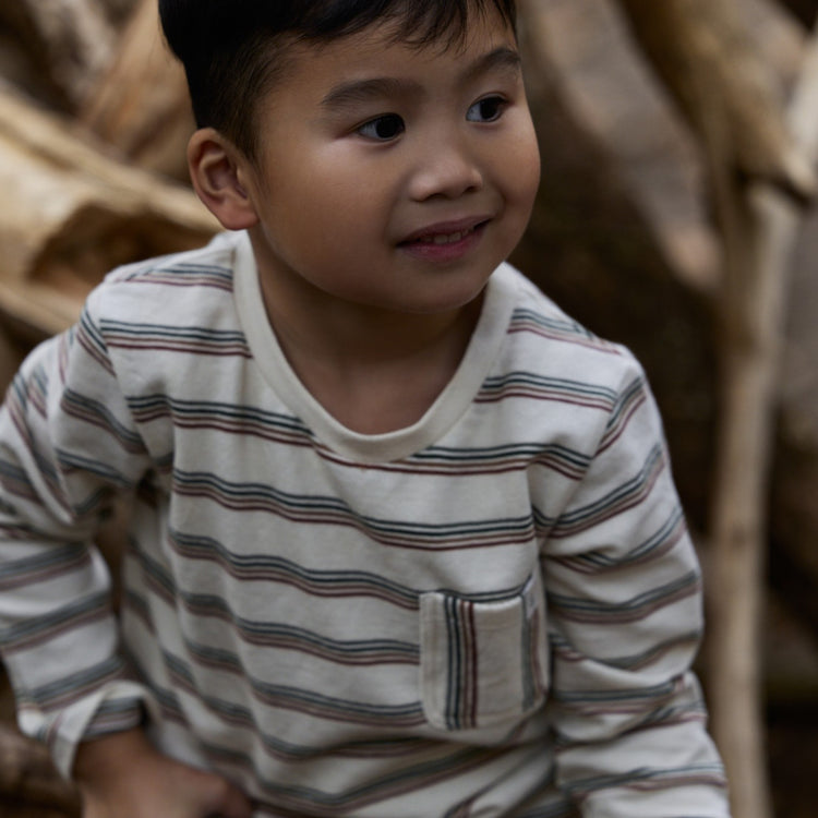 LITTLE DUTCH. T-shirt long sleeves Safari Stripe