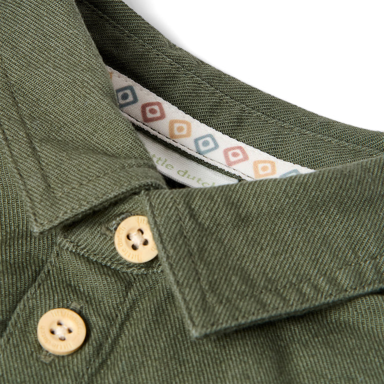 LITTLE DUTCH. Overshirt Deep Olive