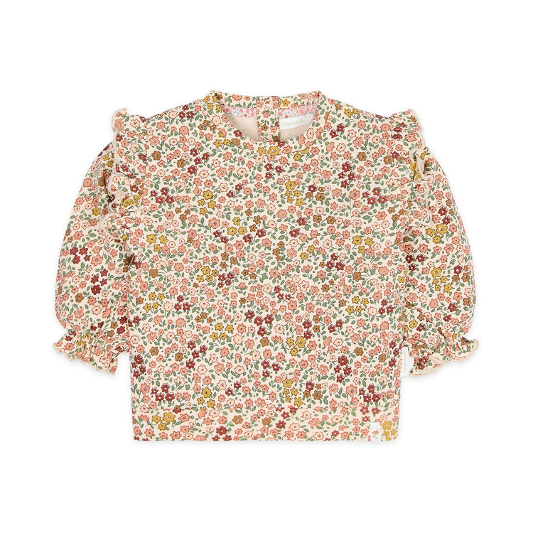 LITTLE DUTCH. Φούτερ λεπτό με βολάν Safari Flowers