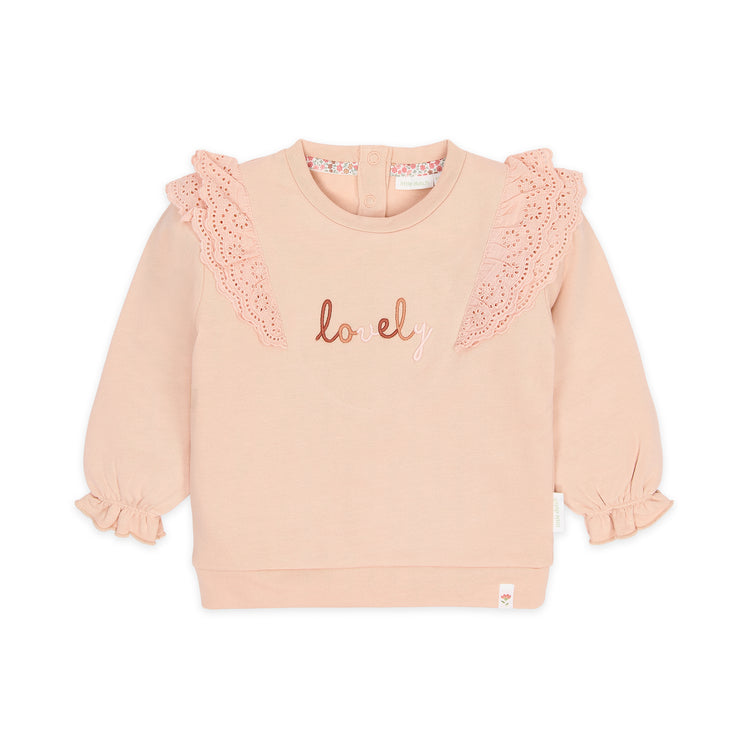 LITTLE DUTCH. Φούτερ με βολάν Blush Pink