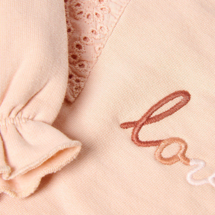 LITTLE DUTCH. Φούτερ με βολάν Blush Pink