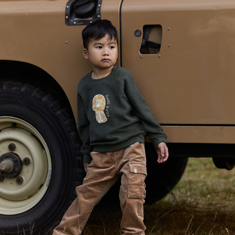 LITTLE DUTCH. Φούτερ Deep Olive