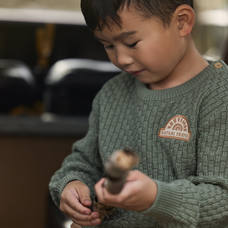 LITTLE DUTCH. Knitted sweater Sage