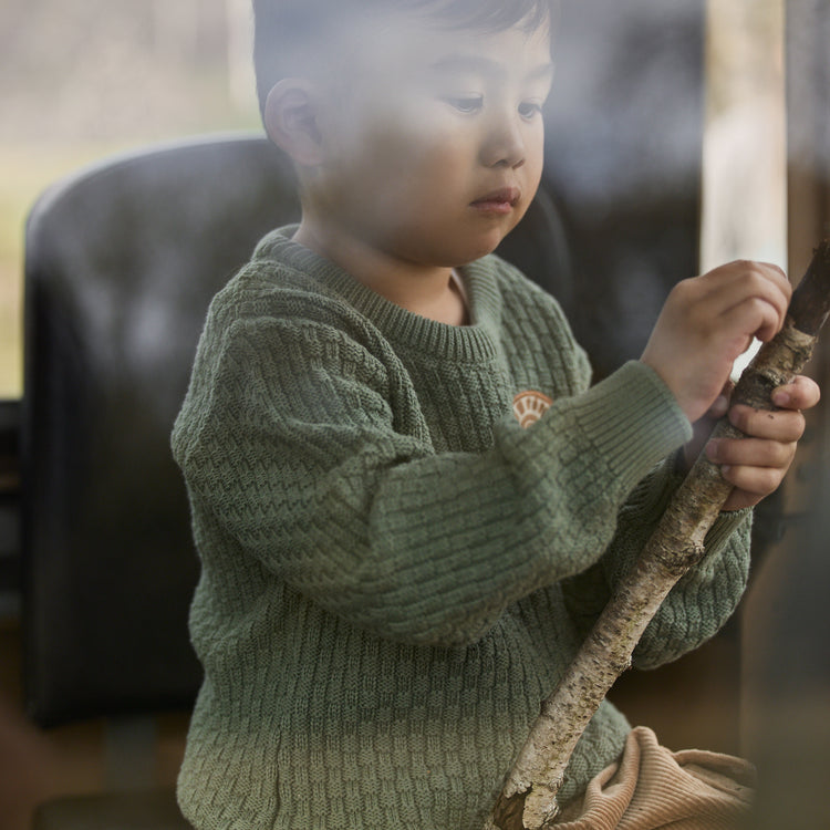 LITTLE DUTCH. Knitted sweater Sage