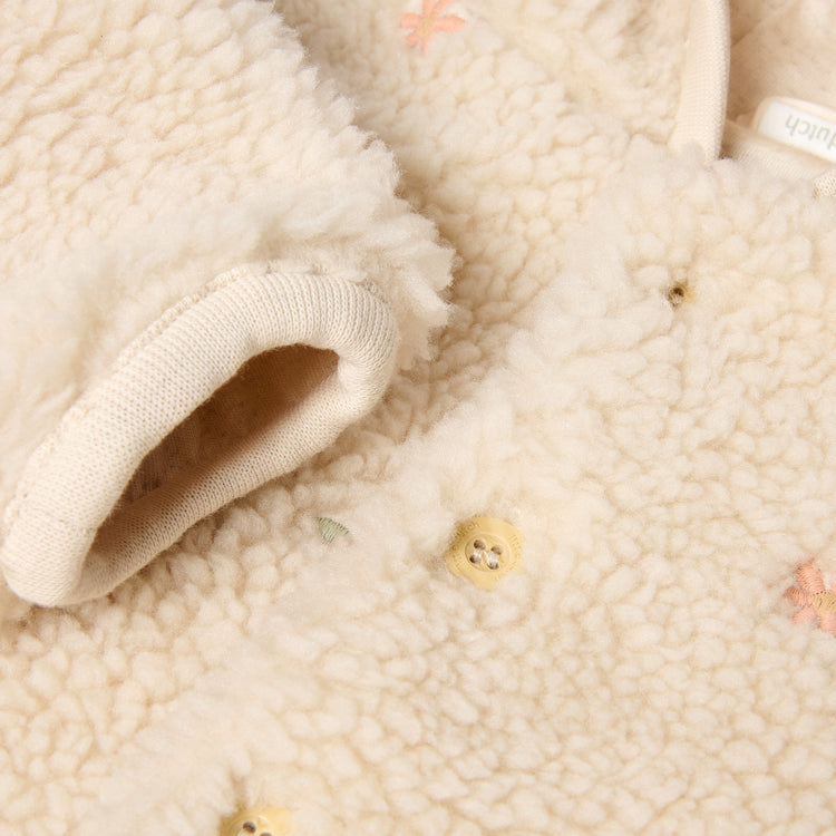 LITTLE DUTCH. Ζακέτα teddy Sand Flowers