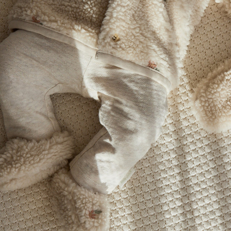LITTLE DUTCH. Ζακέτα teddy Sand Flowers