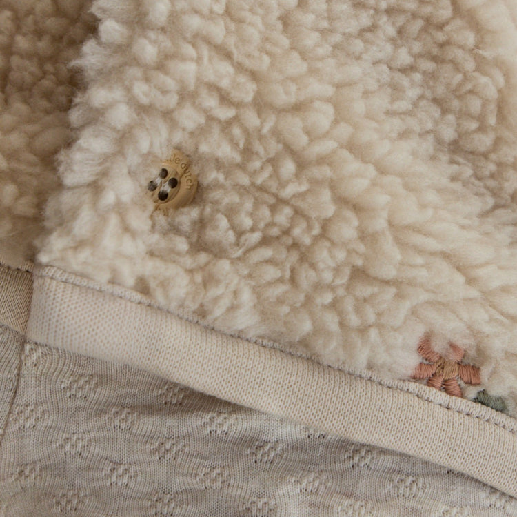 LITTLE DUTCH. Ζακέτα teddy Sand Flowers