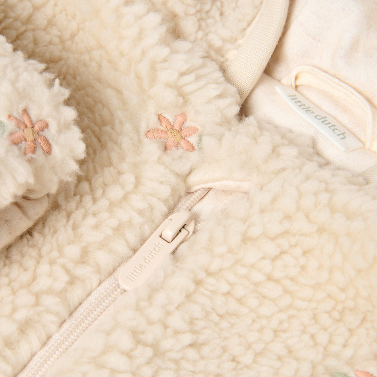 LITTLE DUTCH. Teddy one-piece suit Sand Flowers