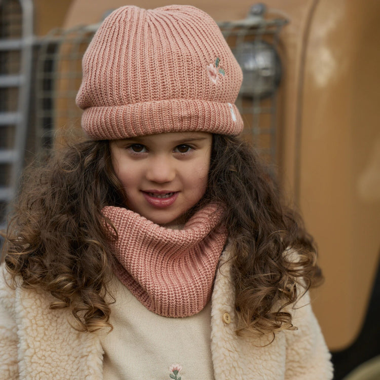 LITTLE DUTCH. Πλεκτό κασκόλ Deep Pink - One Size