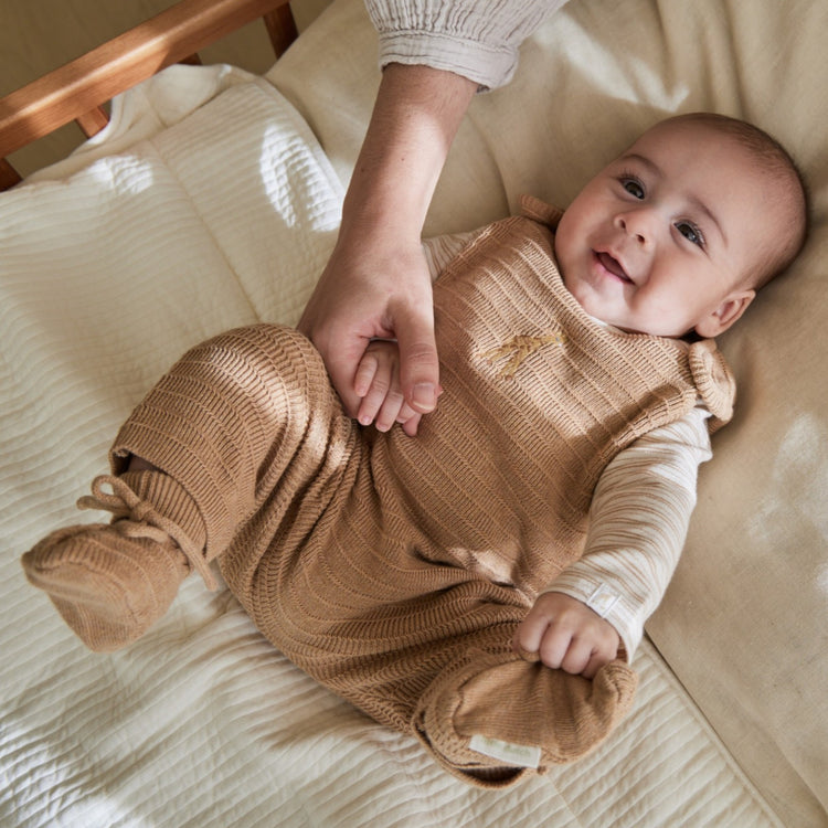 LITTLE DUTCH. Πλεκτό ολόσωμο φορμάκι Soft Tan