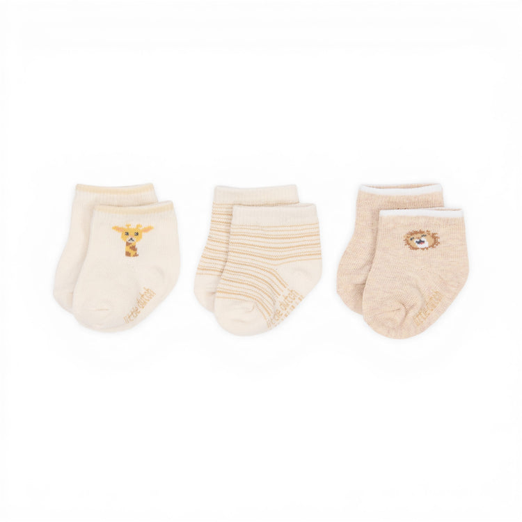 LITTLE DUTCH. Σετ 3 ζευγάρια κάλτσες Little Safari Newborn Multi