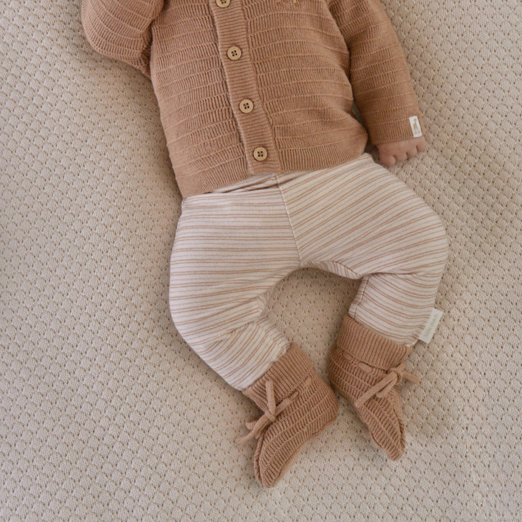 LITTLE DUTCH. Βρεφικά πλεκτά μποτάκια αγκαλιάς Soft Tan