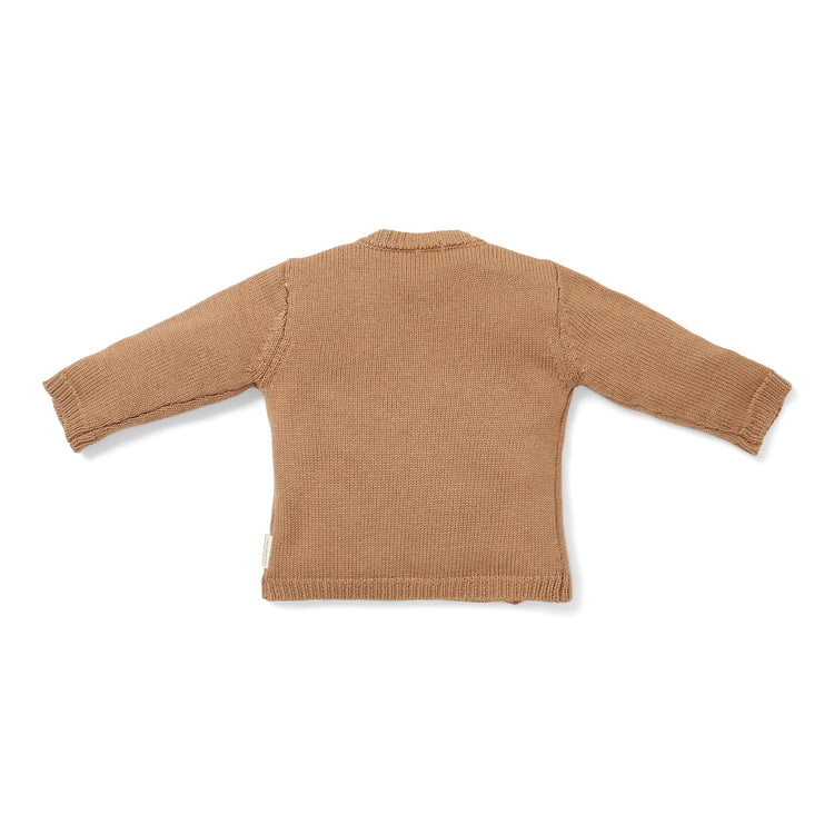 LITTLE DUTCH. Ζακέτα πλεκτή κρουαζέ Brown