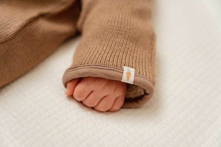 LITTLE DUTCH. Ζακέτα πλεκτή κρουαζέ Brown
