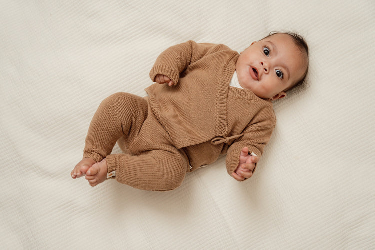LITTLE DUTCH. Knitted trousers Brown